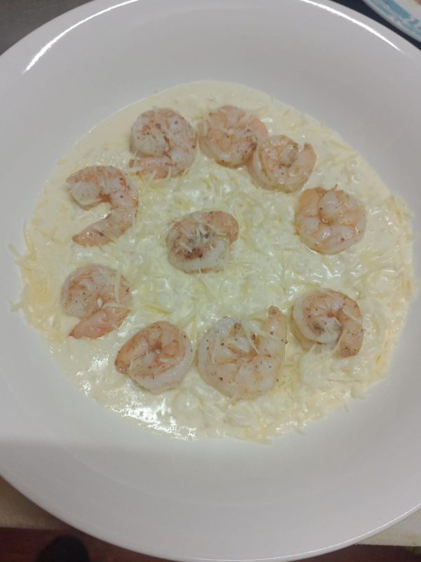 Risotto de camarones